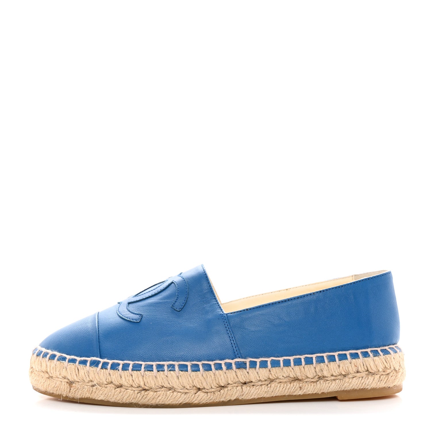 Chanel Lambskin CC Espadrilles 37 Blue 1 of 12