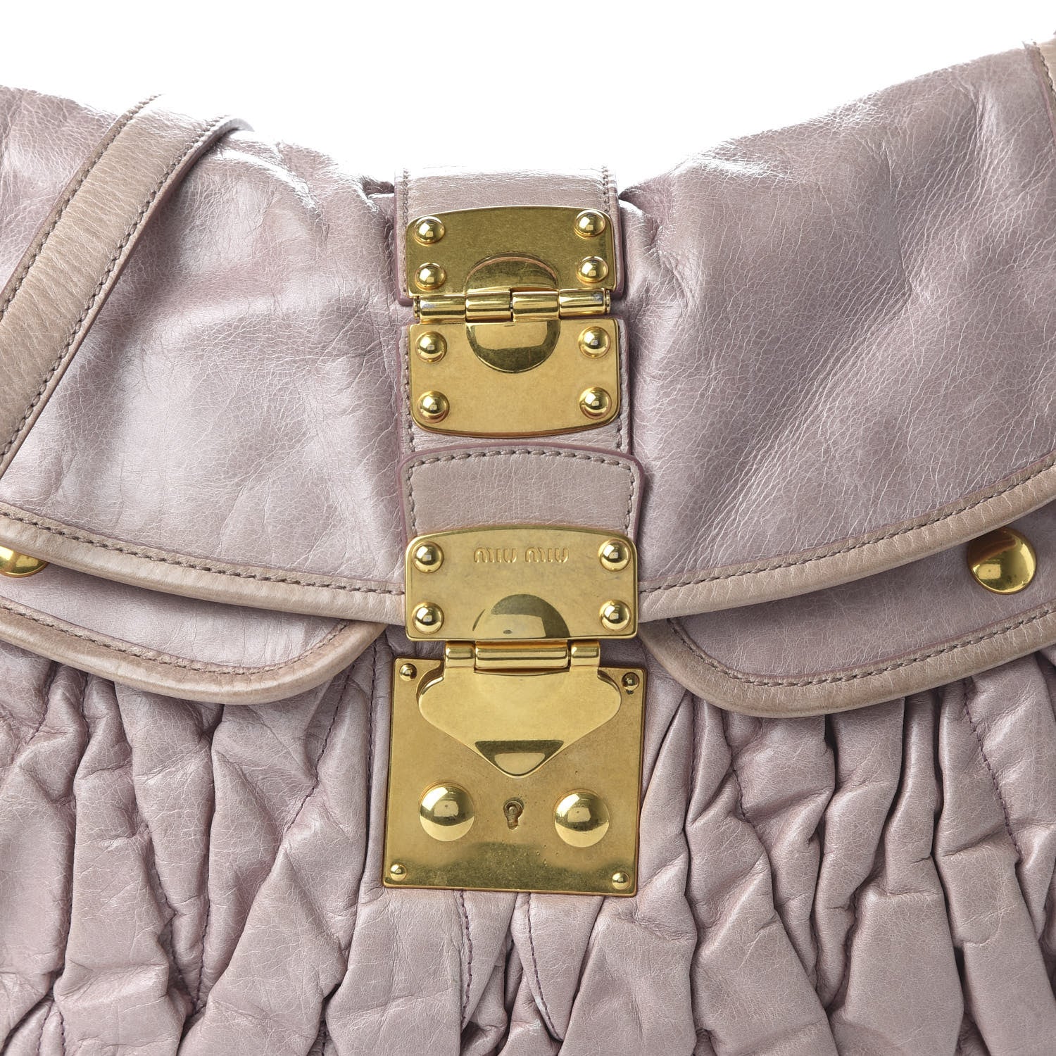 Miu Miu Nappa Matelasse Coffer Hobo Mughetto 9 of 11