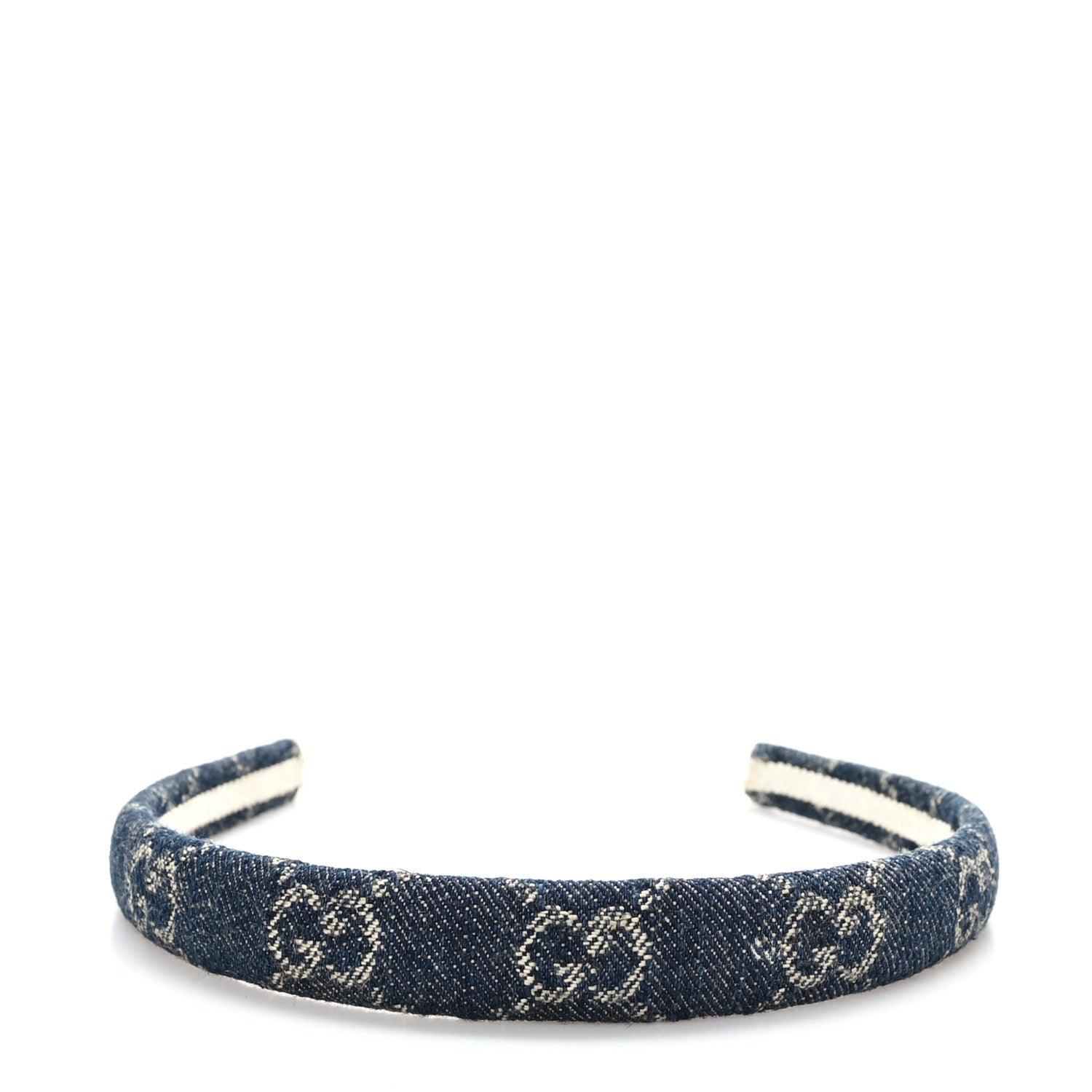 Gucci Denim Monogram Headband 3 of 7