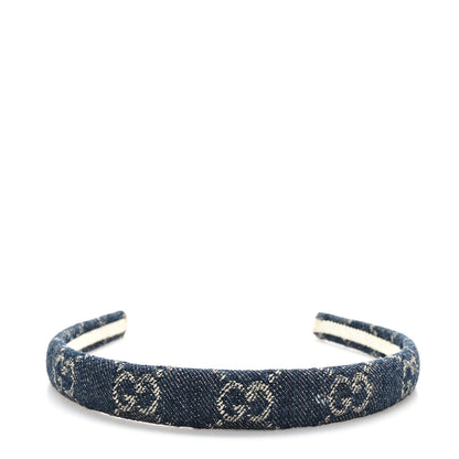 Gucci Denim Monogram Headband 3 of 7