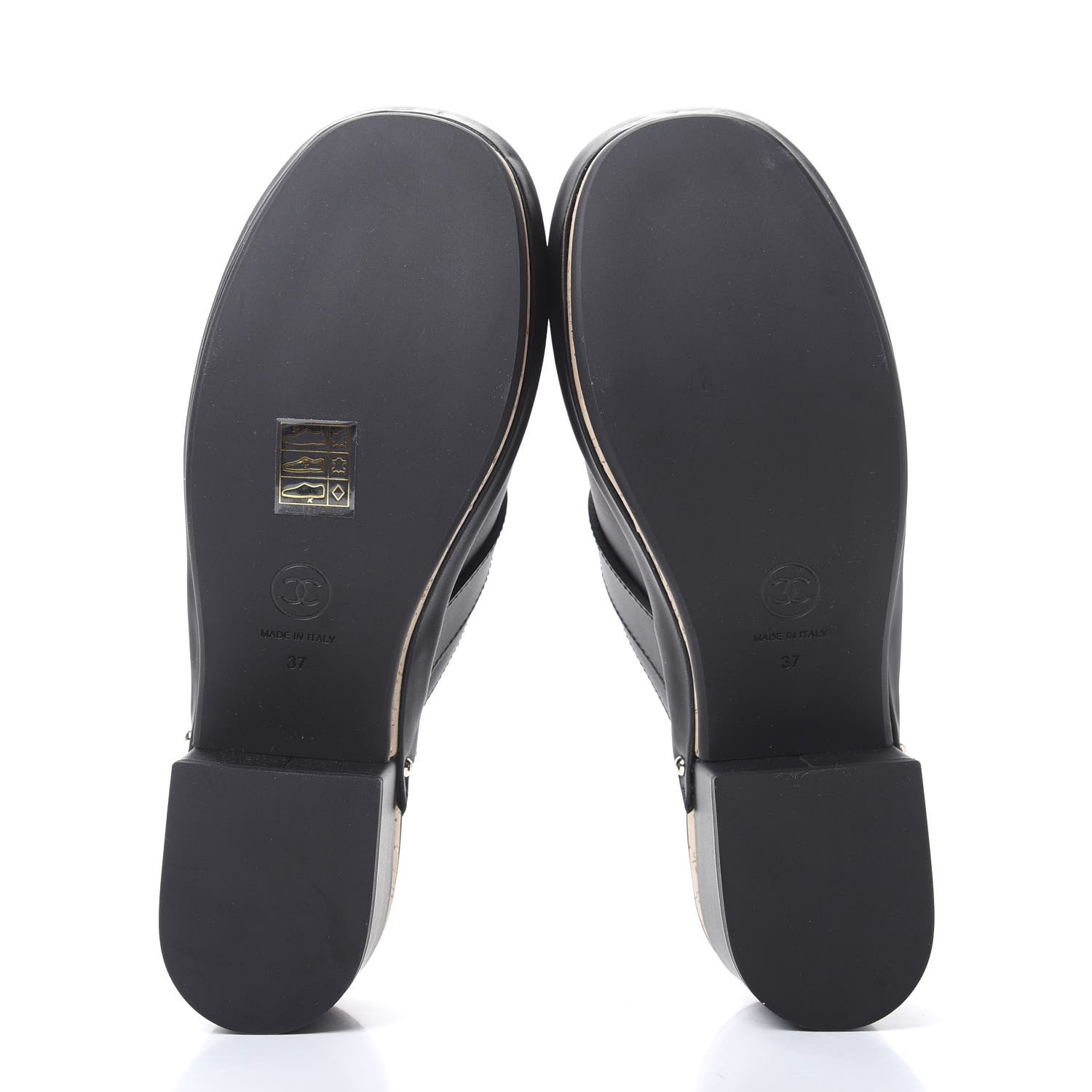 Chanel Calfskin CC Turn Lock Clogs 37 Black 5 of 8