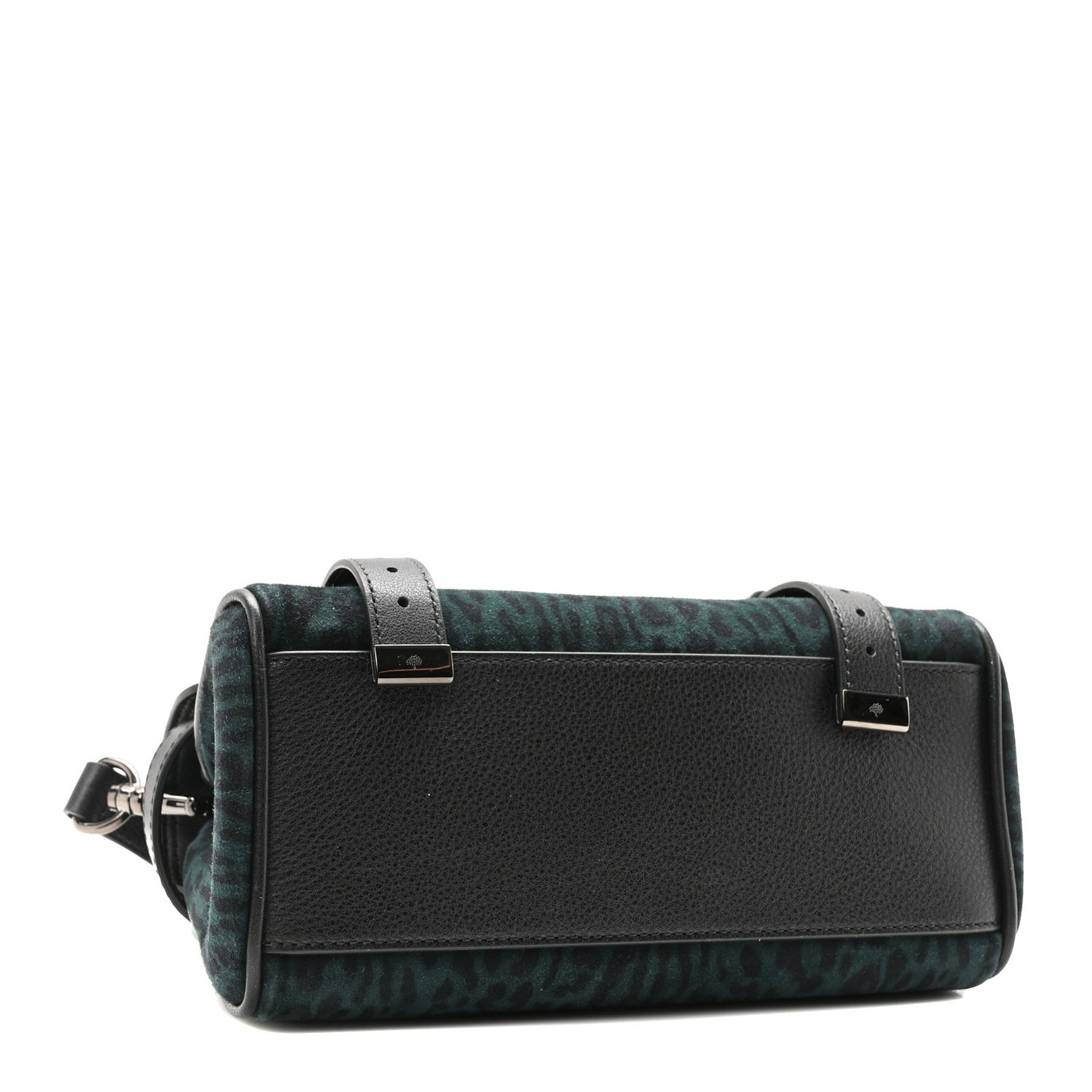 Suede Leopard Print Mini Alexa Mulberry Green