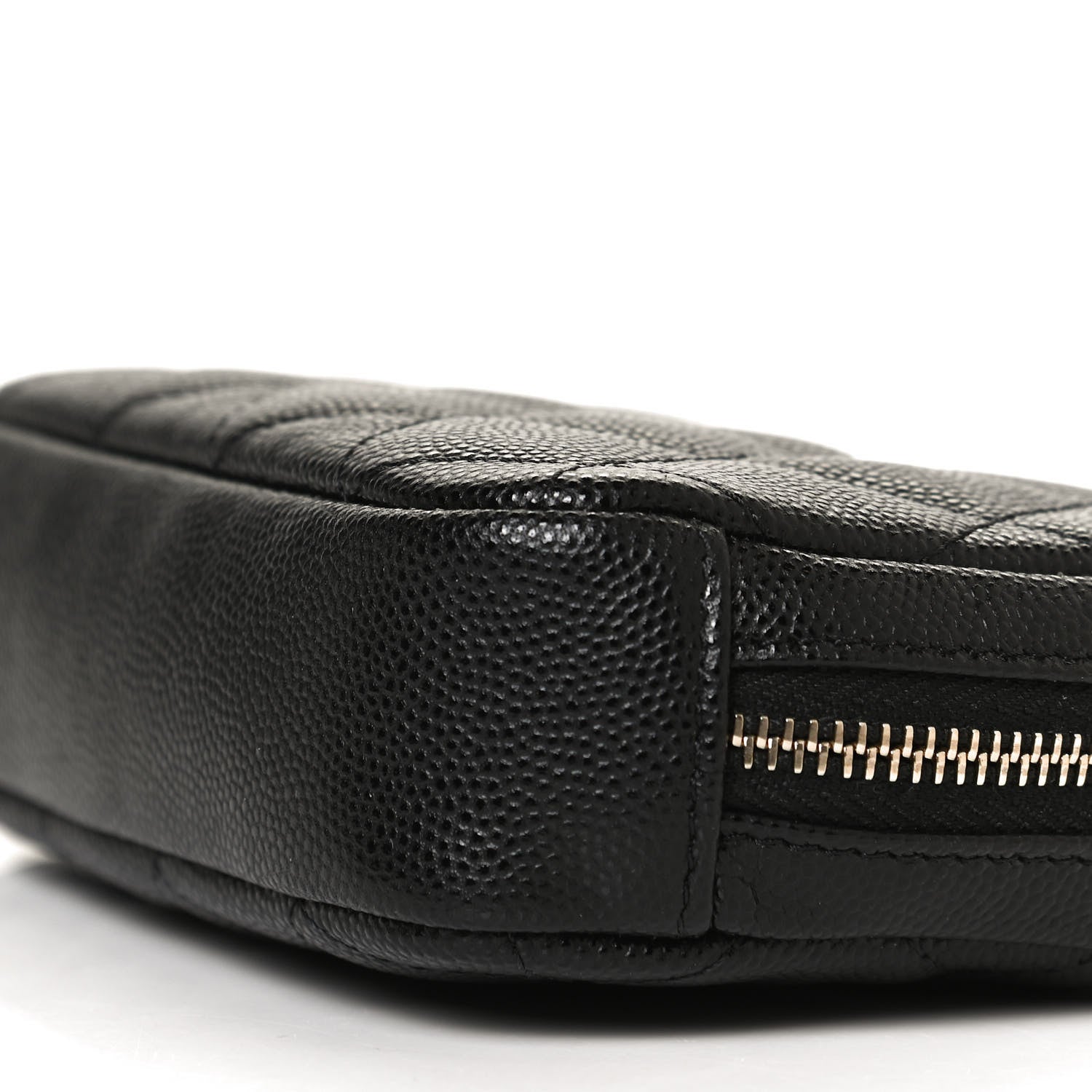 Chanel Caviar Quilted Small Curvy Pouch Cosmetic Case Black 9 of 9