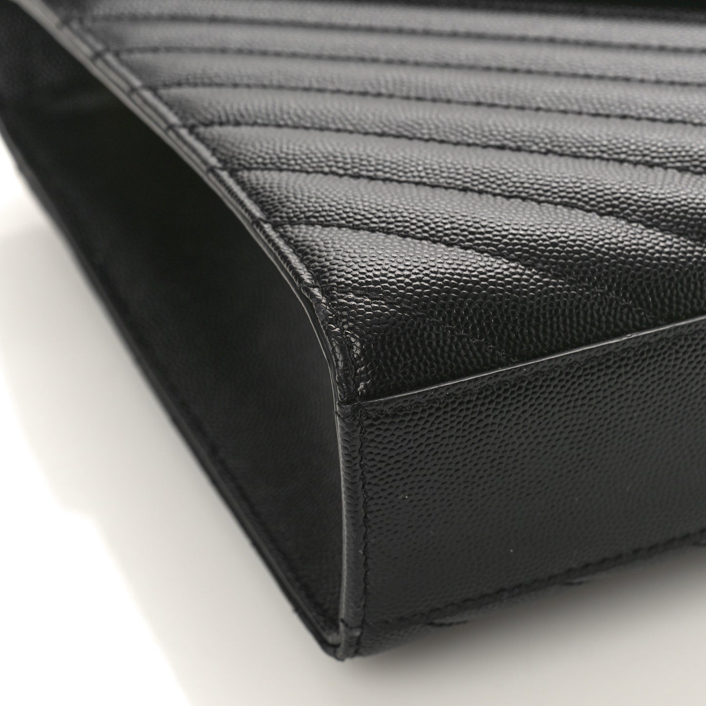 Grain De Poudre Matelasse Chevron Large Monogram Satchel Black