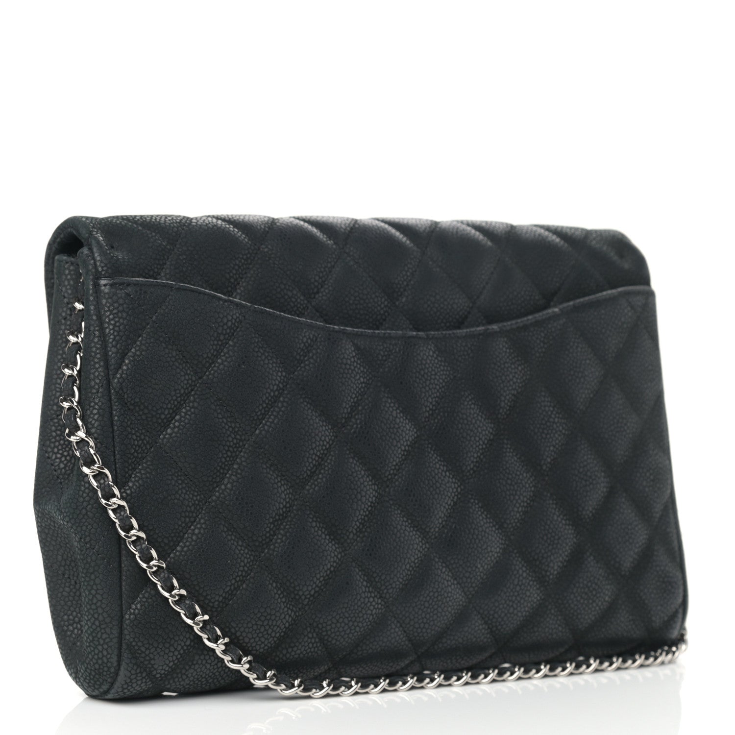 Chanel Iridescent Caviar Quilted Clutch With Chain Flap Black 2 of 8