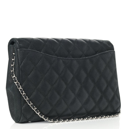 Chanel Iridescent Caviar Quilted Clutch With Chain Flap Black 2 of 8