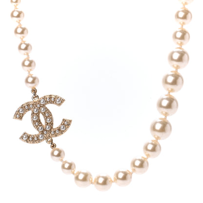 Chanel Pearl CC 100th Anniversary Necklace Light Gold 1 of 5