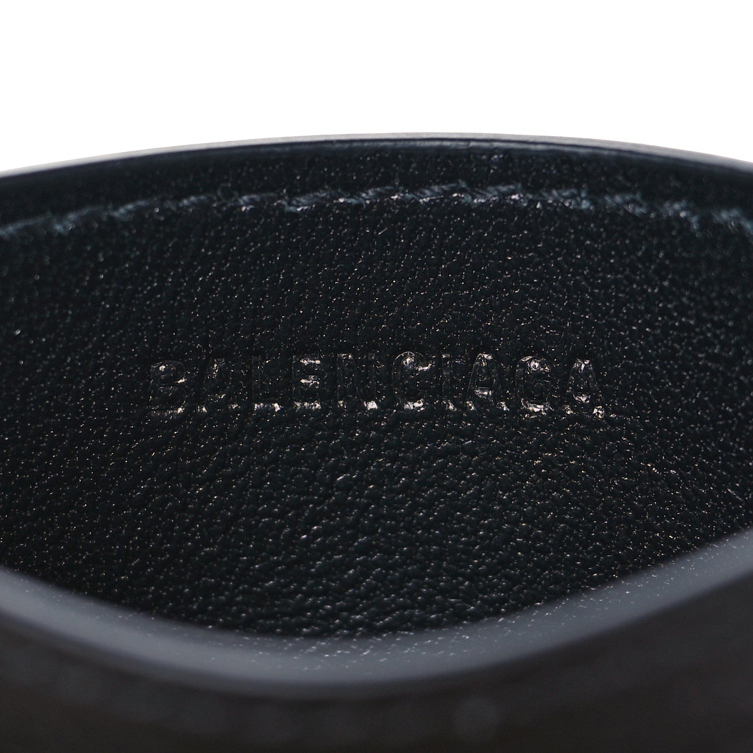 Balenciaga Grained Calfskin Logo Cash Card Holder Black Fluo Yellow 6 of 9