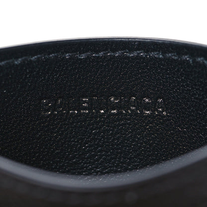 Balenciaga Grained Calfskin Logo Cash Card Holder Black Fluo Yellow 6 of 9