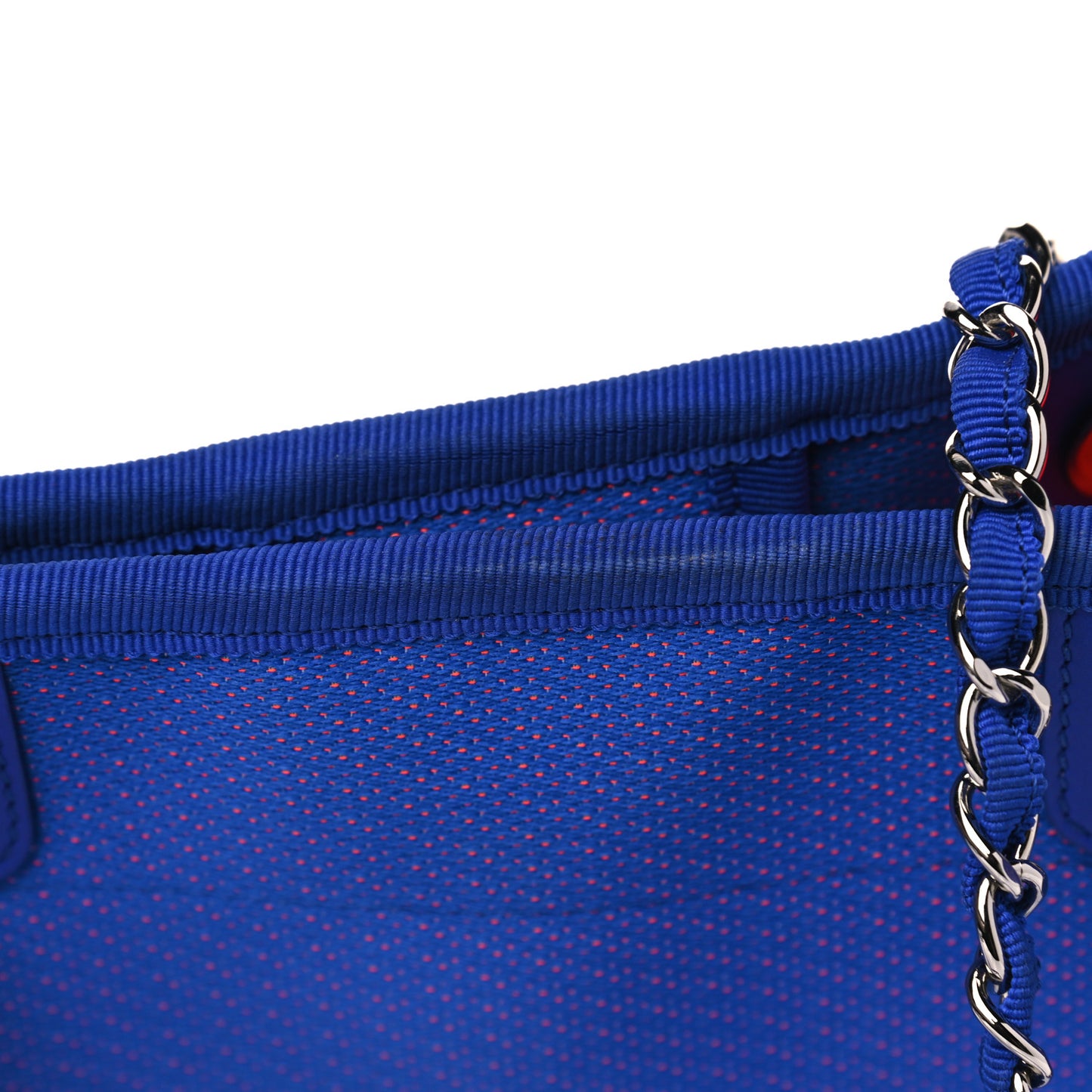 Mixed Fibers Small Deauville Tote Blue Orange