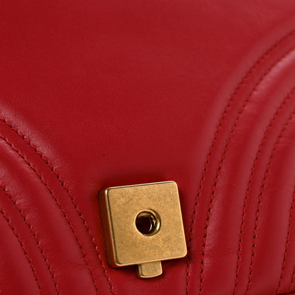 Gucci Calfskin Matelasse Small GG Marmont Shoulder Bag Hibiscus Red 12 of 13