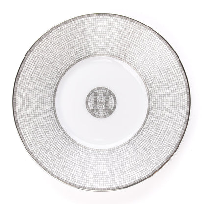 Hermes Porcelain Mosaique Au 24 Gold Platine Tea Cup and Saucer Set of 2 11 of 13