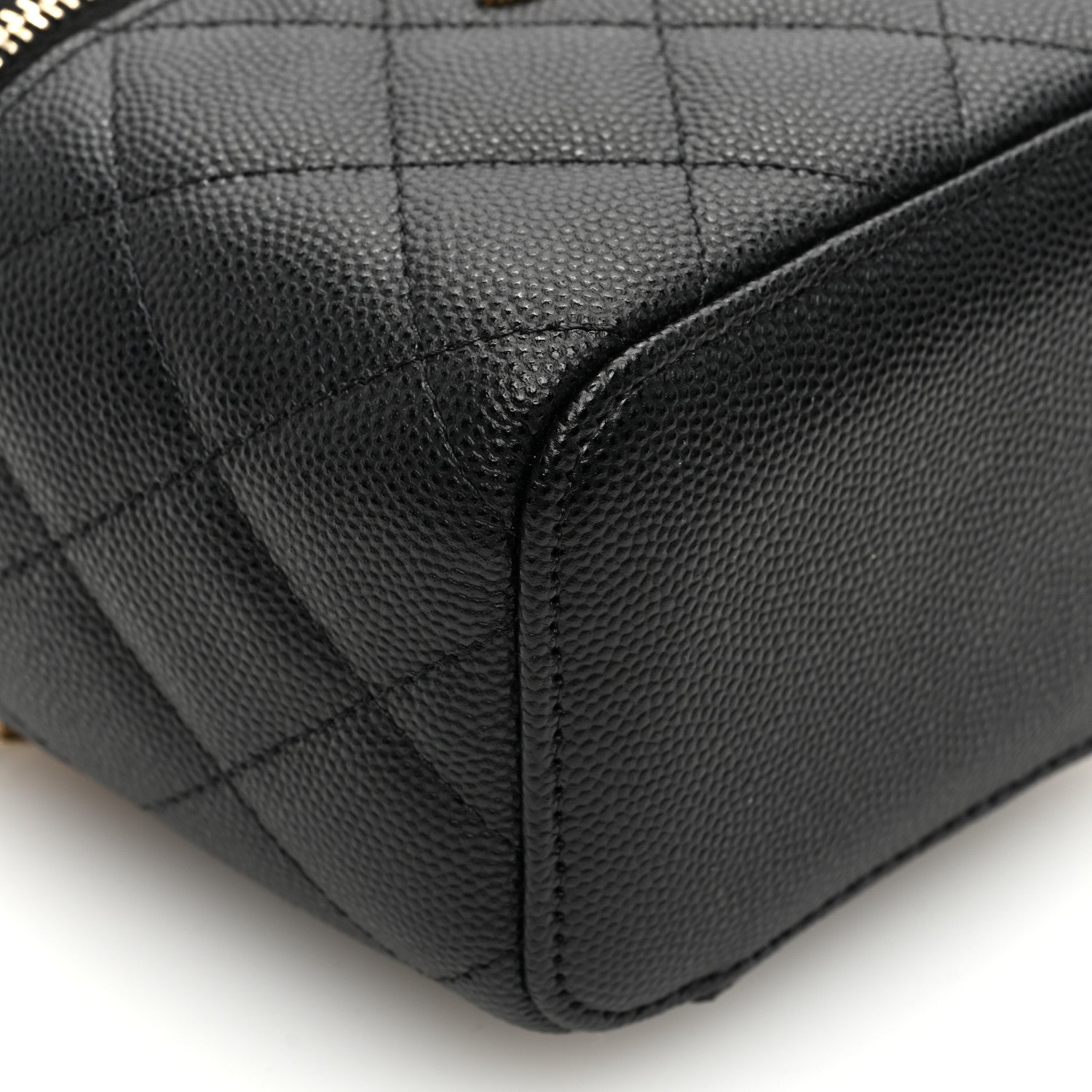 Chanel Caviar Quilted Mini Vanity Case With Chain Black 9 of 11
