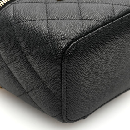 Chanel Caviar Quilted Mini Vanity Case With Chain Black 9 of 11