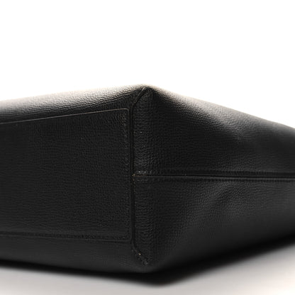 Burberry Grainy Calfskin Haymarket Check Small Reversible Tote Black 14 of 15