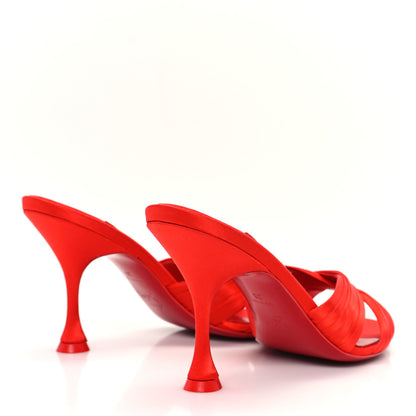Christian Louboutin Crepe Satin Nicol Is Back 85 Slide Sandals 38 Venus 5 of 8