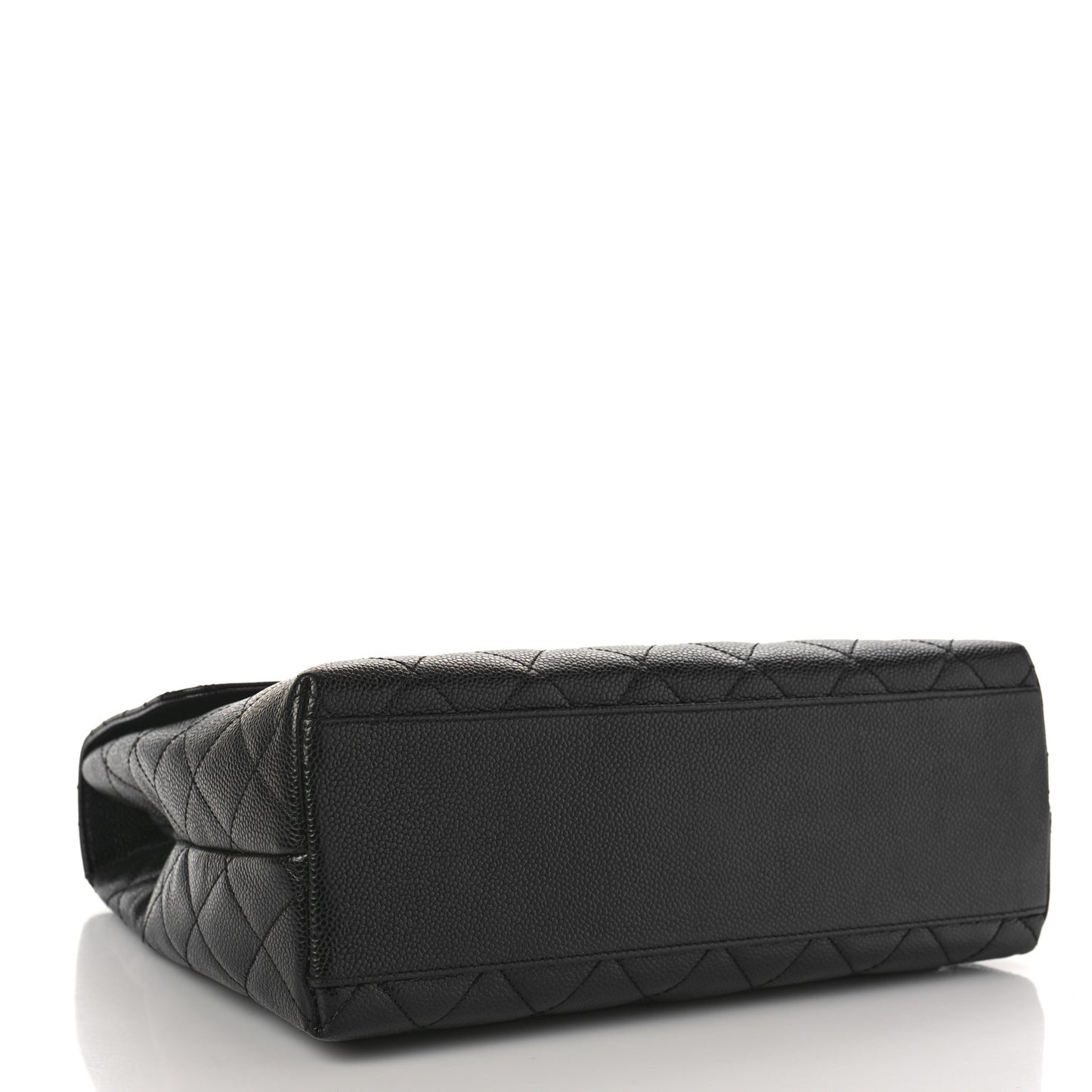 Caviar Quilted Jumbo Kelly Flap Black
