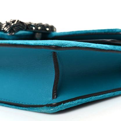 Gucci Velvet Super Mini Dionysus Shoulder Bag Pavone Cyan 9 of 11