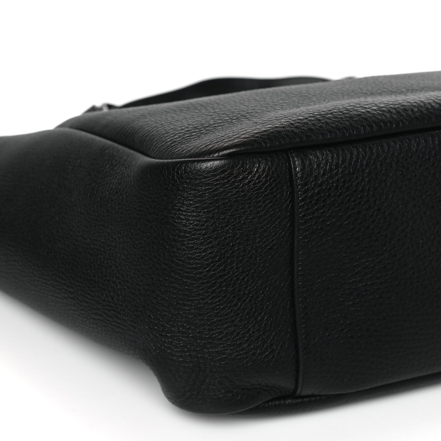 Grained Deerskin Bea Tote Black