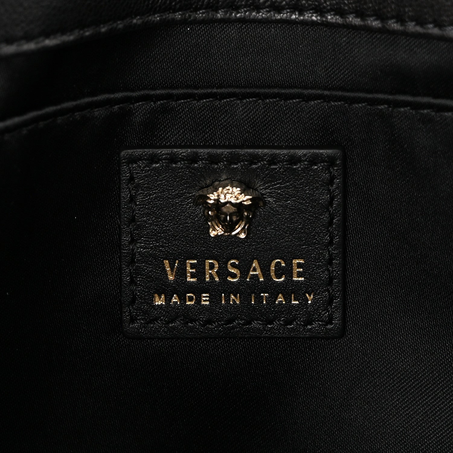 Versace Vitello Palazzo Medusa Evening Clutch Bag Black 6 of 9
