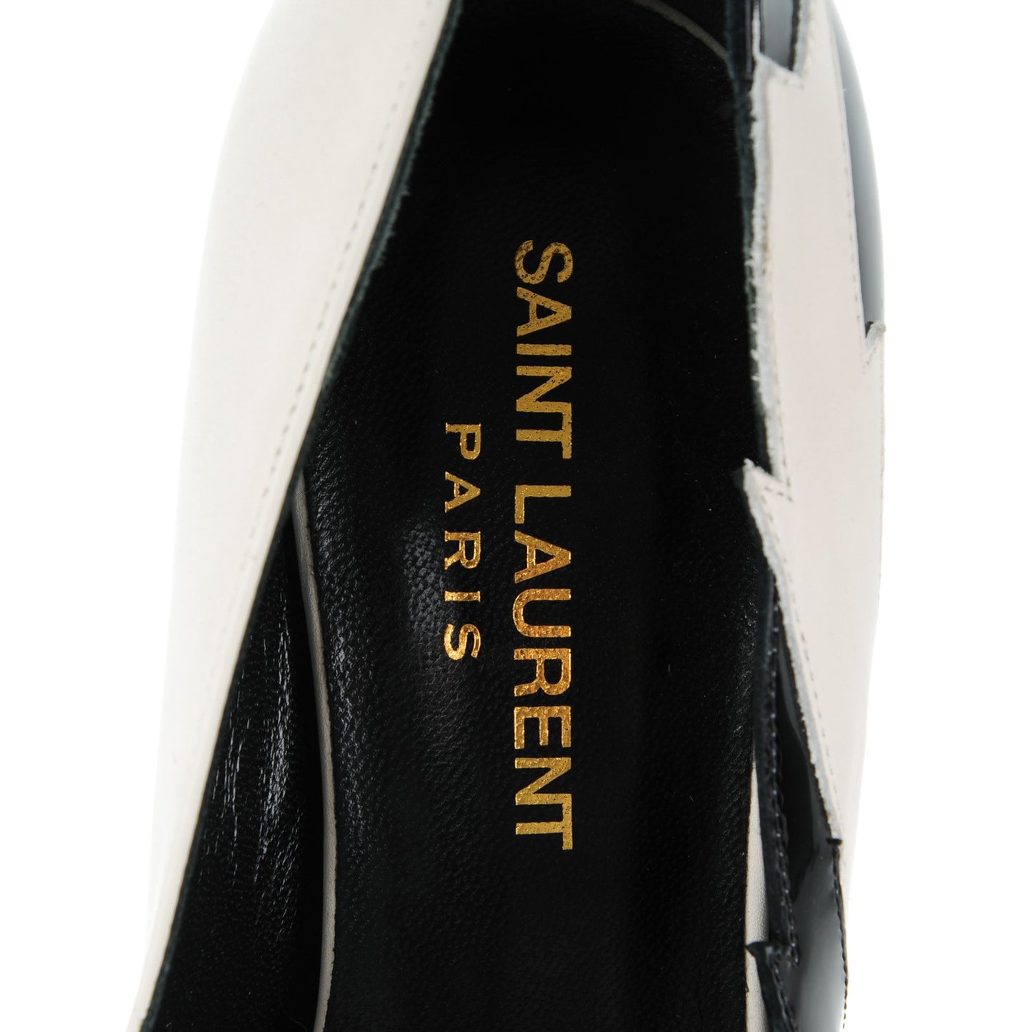 Calfskin Patent Janis Flash 105 Platform Pumps 35.5 Porcellana Nero
