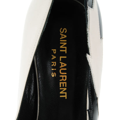 Saint Laurent Calfskin Patent Janis Flash 105 Platform Pumps 35.5 Porcellana Nero 7 of 7