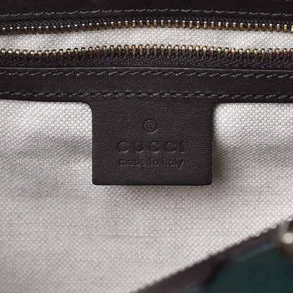 Gucci Monogram Vintage Web Medium Boston Dark Brown 6 of 15