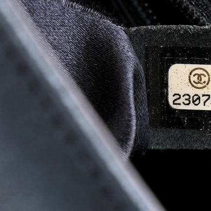 Chanel Oxidized Goatskin Strass Buonasera Medium Flap Dark Blue 7 of 12