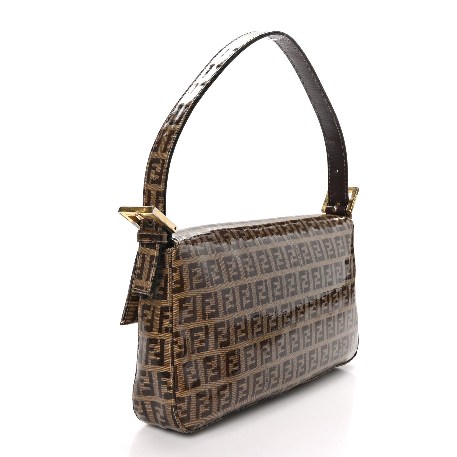Fendi Vinyl Zucchino Baguette Tobacco 2 of 10