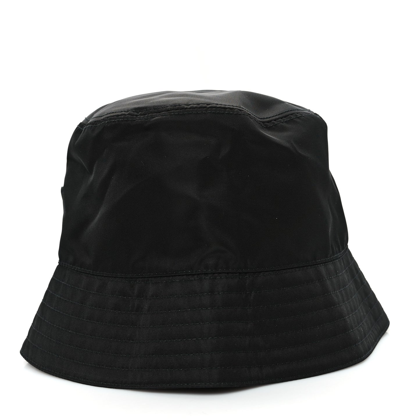 Re-Nylon Rubber Logo Bucket Hat S Black