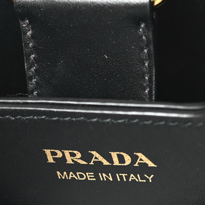 Prada Saffiano Cuir Small Panier Bucket Bag Black 6 of 9