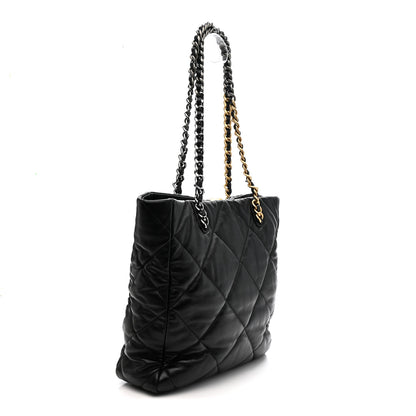 Chanel Lambskin Quilted Chanel 19 Shopping Bag Black 3 of 10
