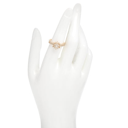 David Yurman 18K Yellow Gold Diamond Starburst Ring 54 6.75 2 of 5