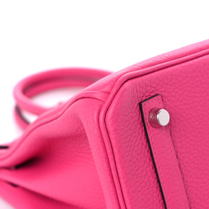 Hermes Taurillon Clemence Birkin 30 Rose Shocking 8 of 13