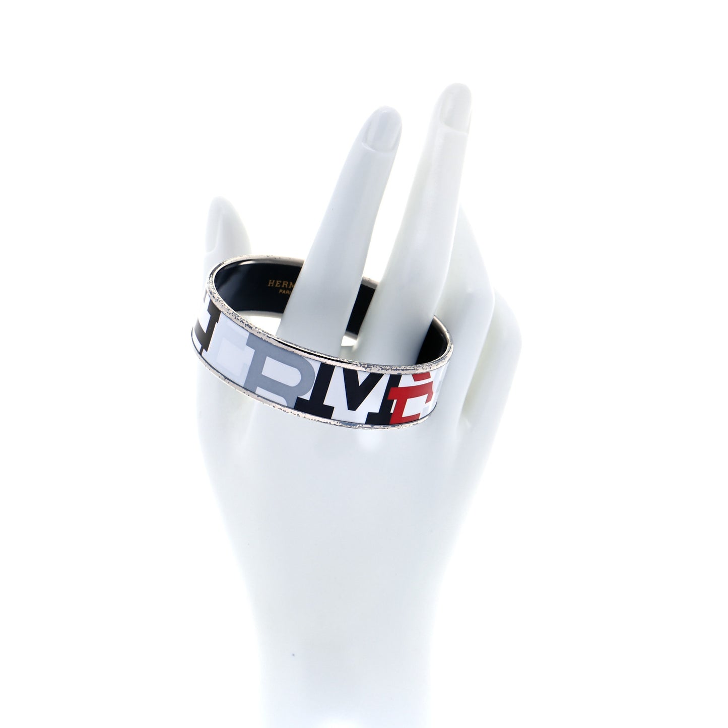 Enamel Wide Printed Capitales Bracelet 65
