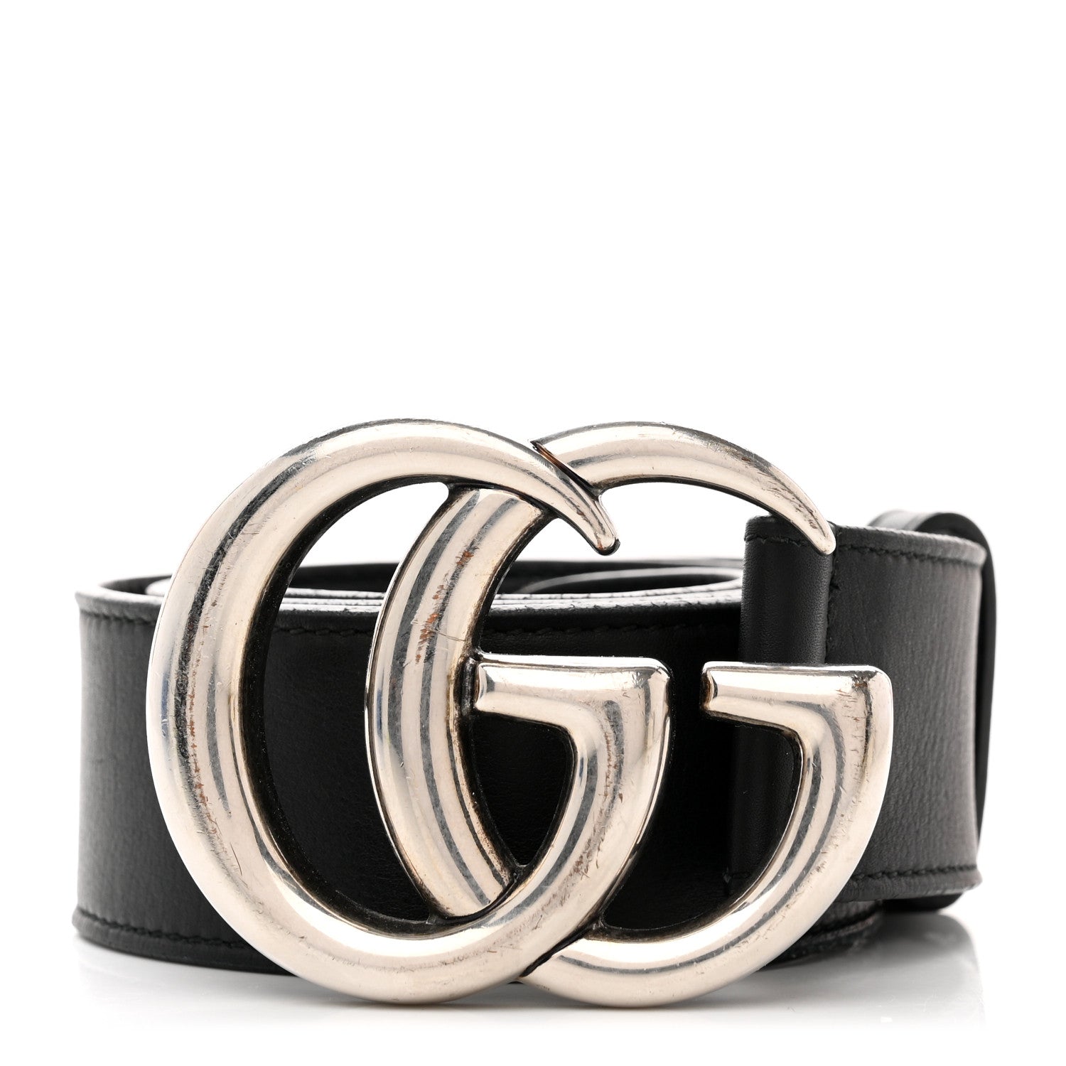 Gucci Moon Calfskin Nickel Double G 40mm Belt 90 36 Black 1 of 6