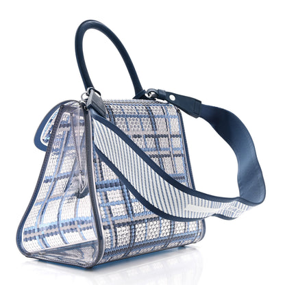Delvaux Vinyl Gingham The Dreamer MM Brillant Satchel Navy 3 of 9