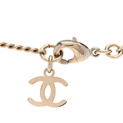 Chanel Crystal Pearl CC Geometric Chain Necklace Gold 5 of 6