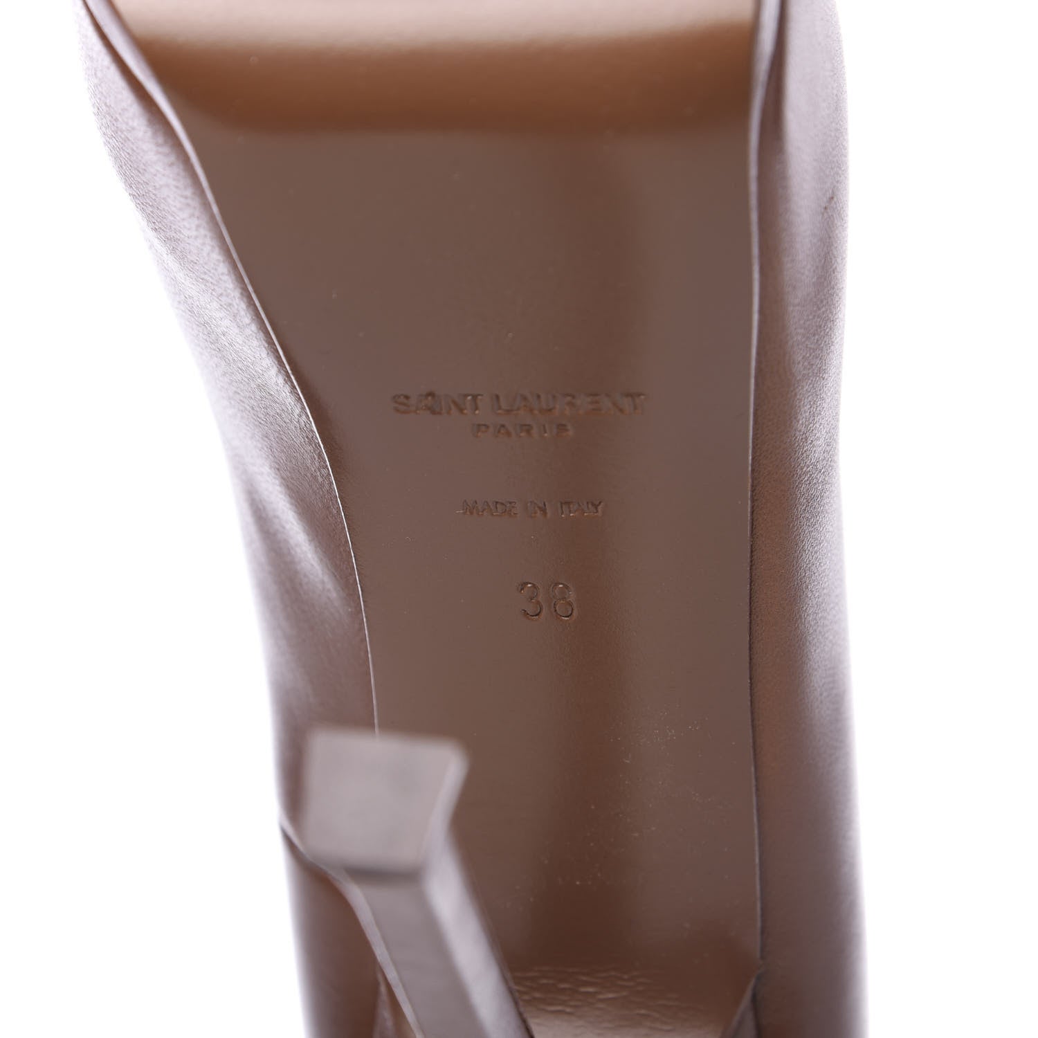 Saint Laurent Vernigolf Tribtoo 105 Platform Pumps 38 Brown 7 of 10