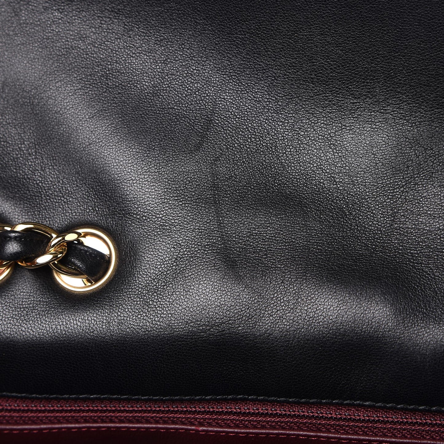 Lambskin Quilted Jumbo Single Flap Black