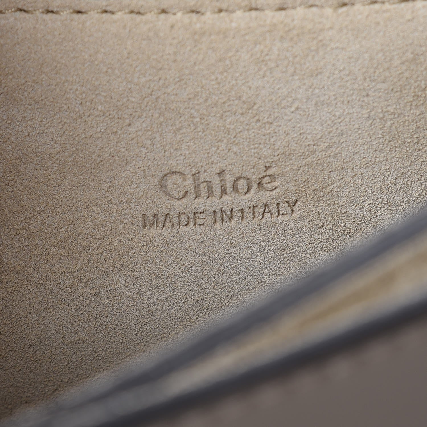 Chloe Calfskin Suede Medium Faye Shoulder Bag Motty Grey 6 of 7