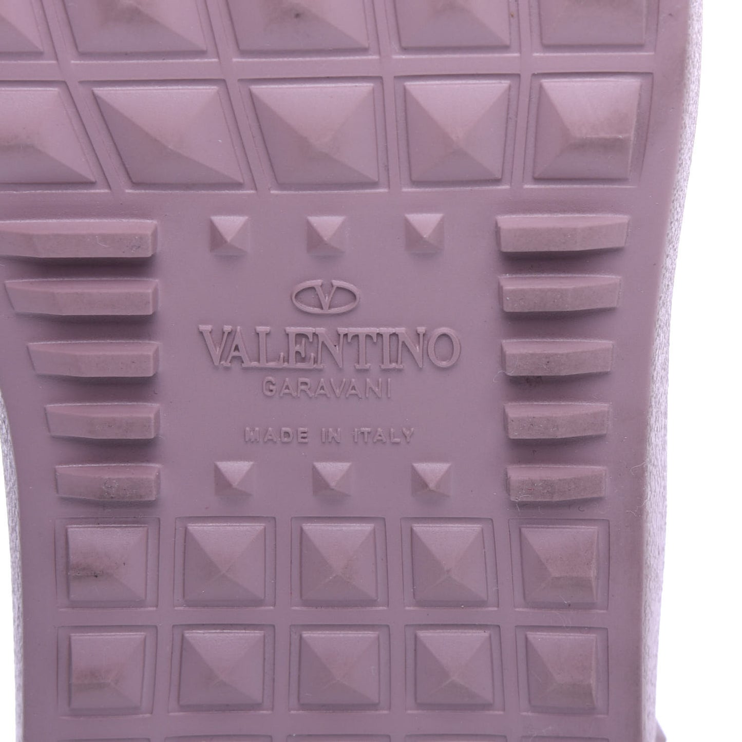 Metallic Calfskin Rockstud Open Sneakers 36.5 Silver Gold Pink