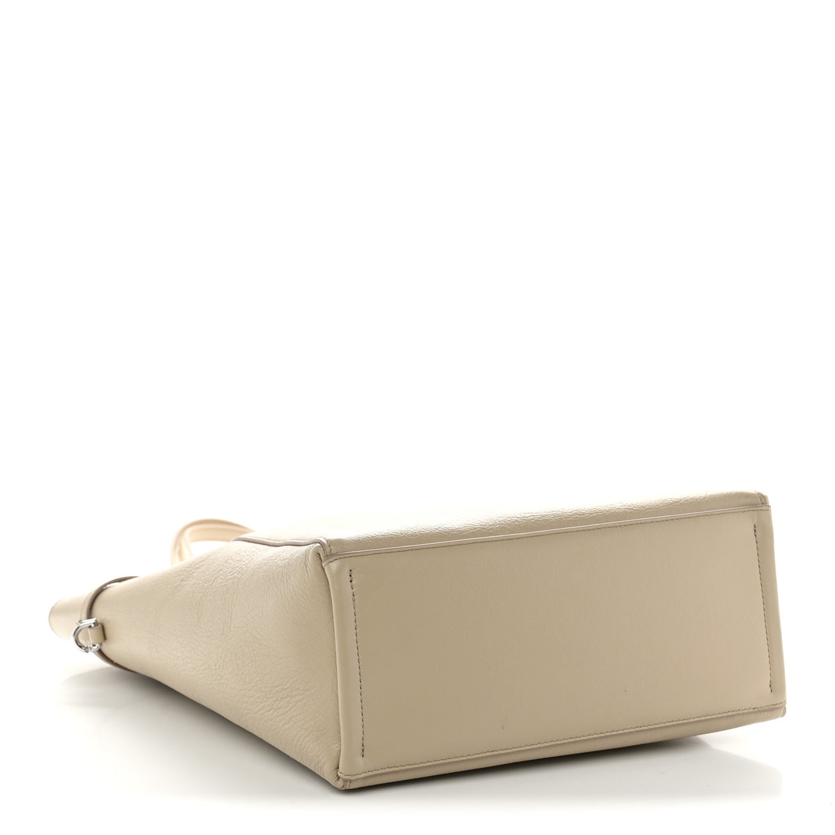 Calfskin Voyou Medium North South Tote Natural Beige