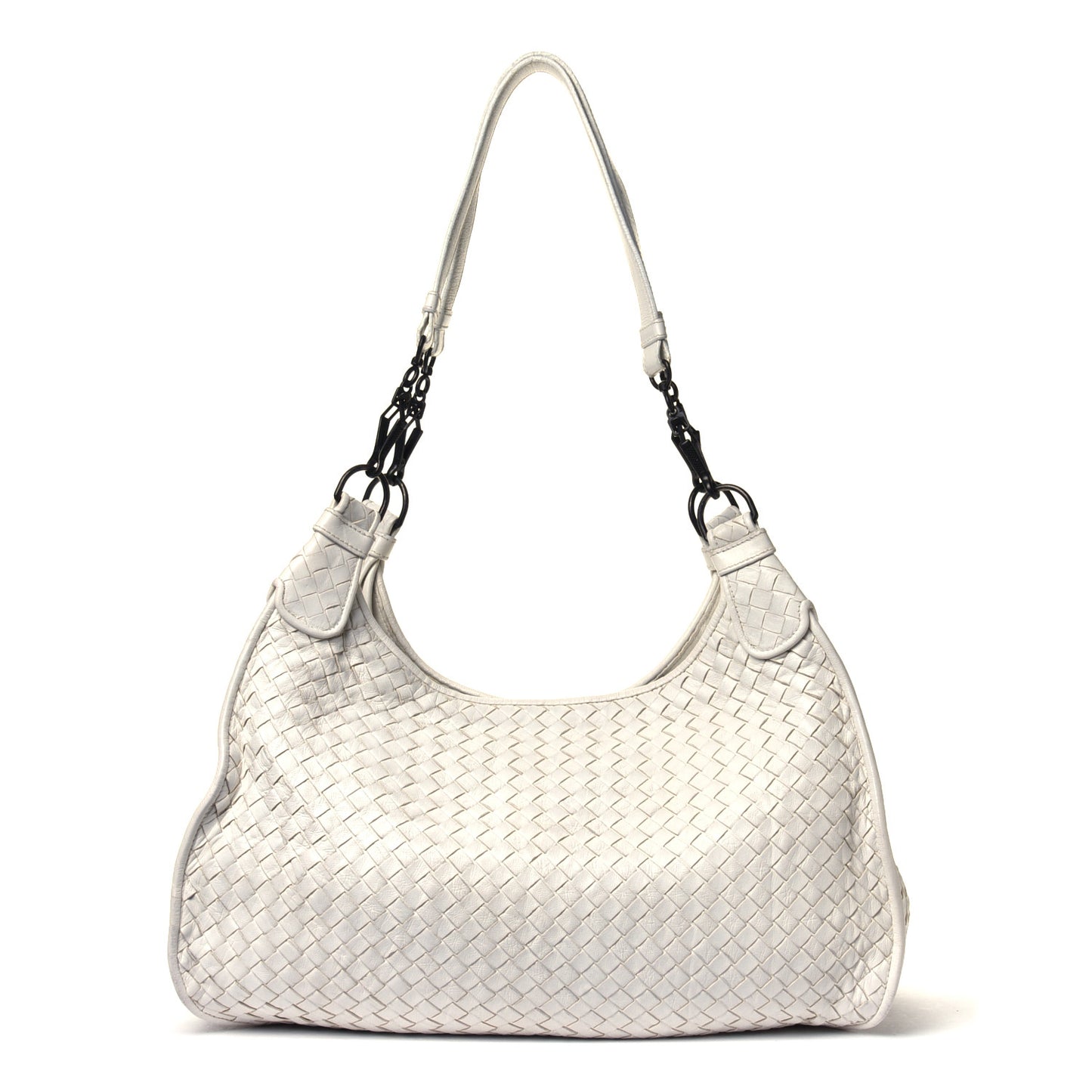 Nappa Intrecciato Shoulder Bag White