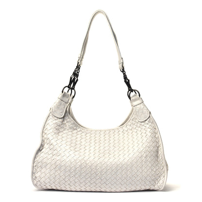 Bottega Veneta Nappa Intrecciato Shoulder Bag White 1 of 7