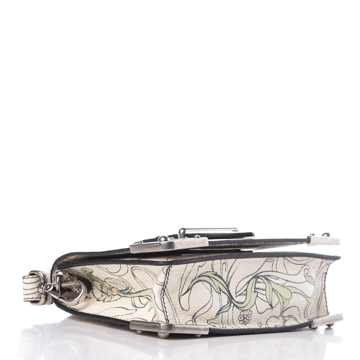 Prada X JAMES JEAN Glace Calfskin Rabbit Print Cahier Chain Wristlet Giada 6 of 9
