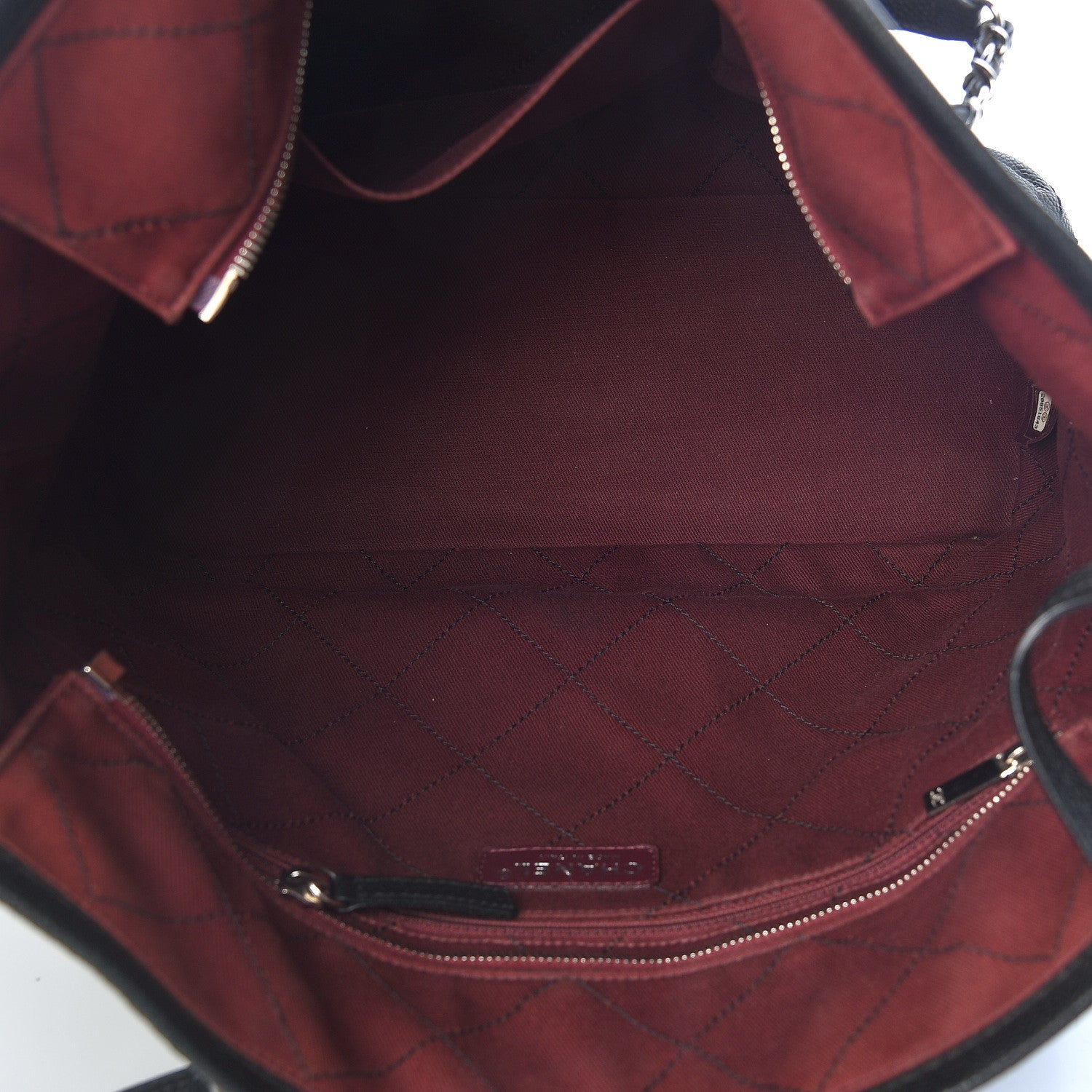 Chanel Grained Calfskin Quilted Large Daily Shopping Tote Black 7 of 10
