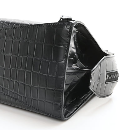 Balenciaga Semi Shiny Calfskin Crocodile Embossed Neo Classic Black Hardware City Black 9 of 9