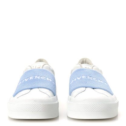 Givenchy Calfskin Band Logo Womens City Sport Sneakers 38 White Blue 3 of 12