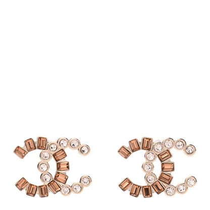 Chanel Baguette Crystal CC Earrings Gold 1 of 5